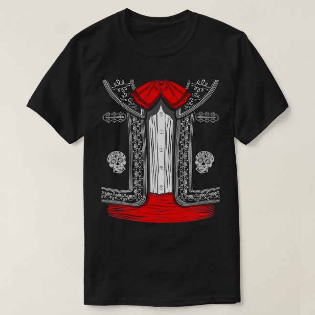 Mariachi Charro Mexican Cinco de Mayo Kostüm T-Shirt (Design vorne)