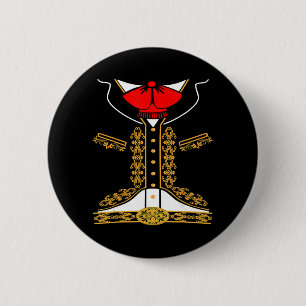 Mariachi Charro Mexikanisches Kostüm für Cinco de  Button