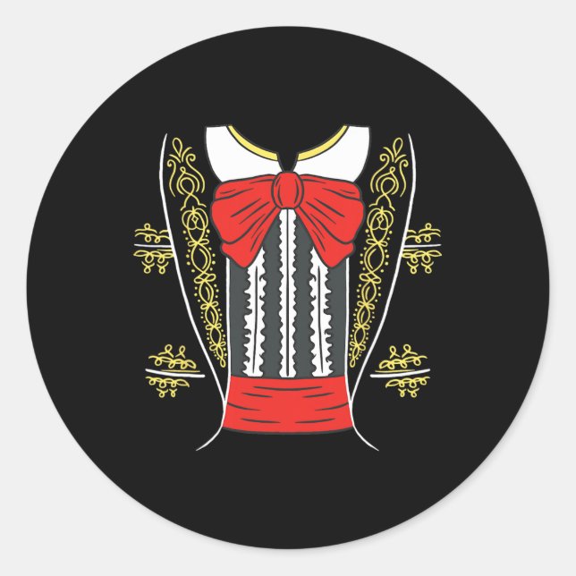 Mariachi Charro Mexikanisches Kostüm für Cinco de  Runder Aufkleber (Vorderseite)
