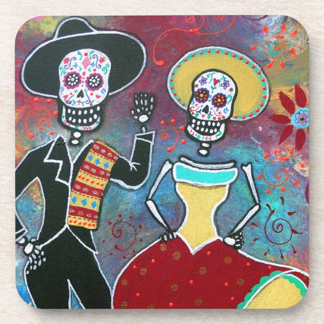 MARIACHI DIA DE LOS MUERTOS BAILAR GETRÄNKEUNTERSETZER (Vorderseite)