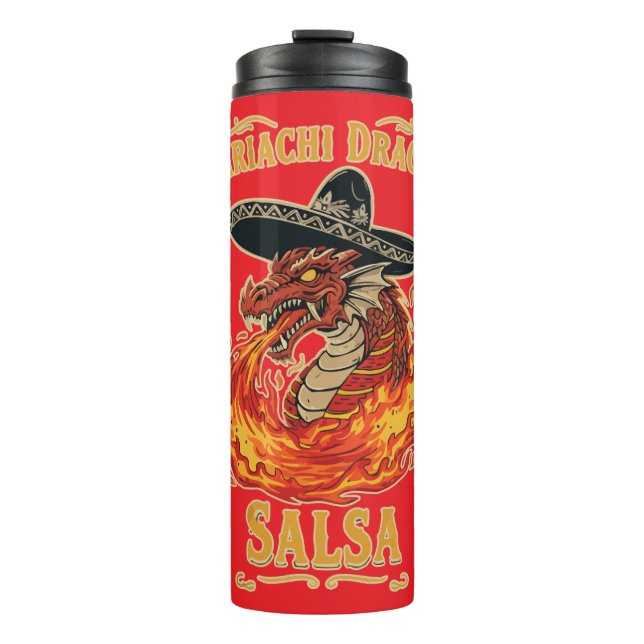 Mariachi Dragon Salsa Thermosbecher (Vorderseite)