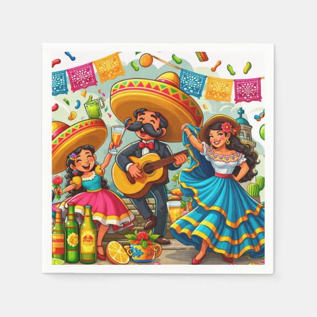 Mariachi Fiesta  Serviette (Vorderseite)