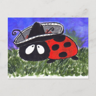 Mariachi Ladybug Postcard Postkarte
