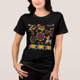 Mariachi magic nights black Tri-Blend shirt