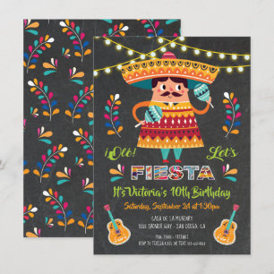 Mariachi Mexcian Fiesta Invitation de fête d'anniv