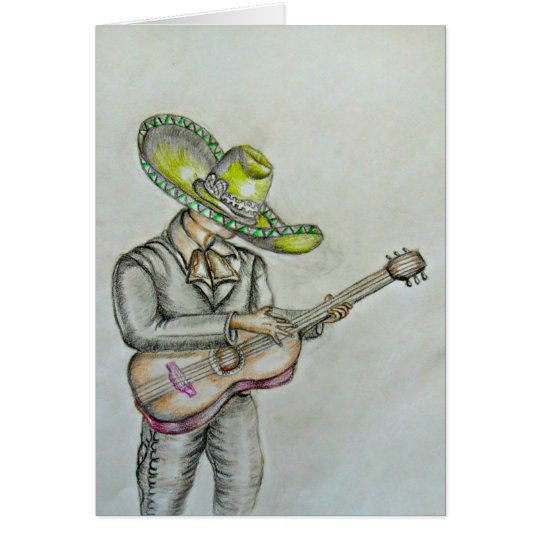 Mariachi mit Gitarre Karte