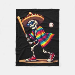 Mariachi Skeleton Baseball Cinco De Mayo Mexican S Fleecedecke
