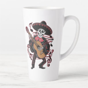Mariachi Skeleton Groove 02 Milchtasse