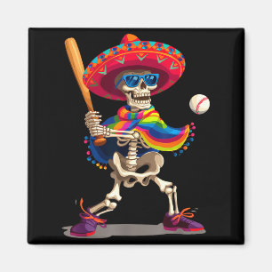 Mariachi-Skelett Baseball Cinco de Mayo mexikanisc Magnet