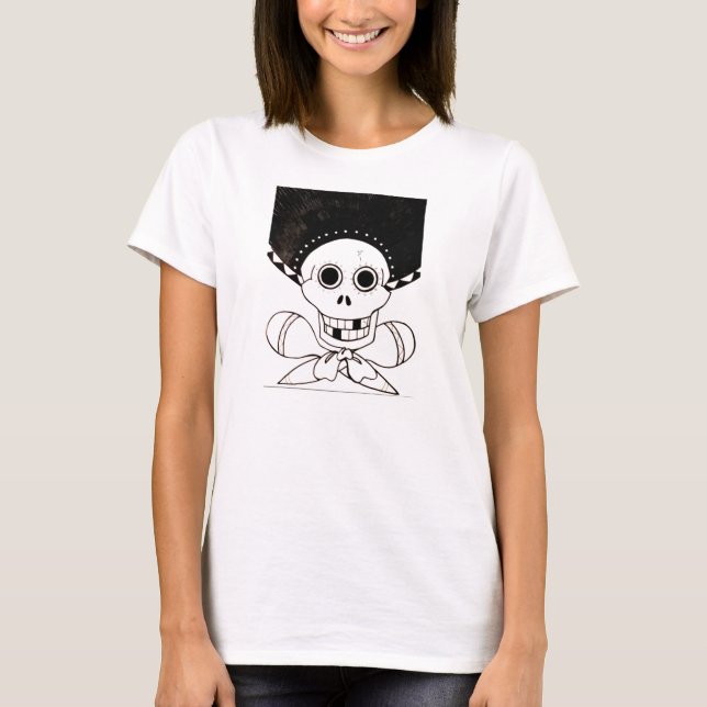 Mariachi Skull und Crossbones T-Shirt (Vorderseite)