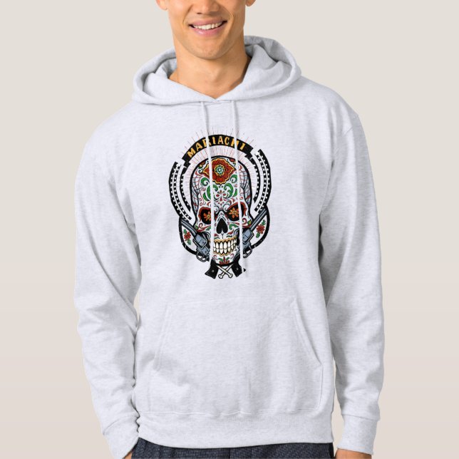 Mariachi Sugar Skull Hoodie (Vorderseite)