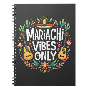 Mariachi Vibes Only Mexico Saxophone Music Lovers Notizblock