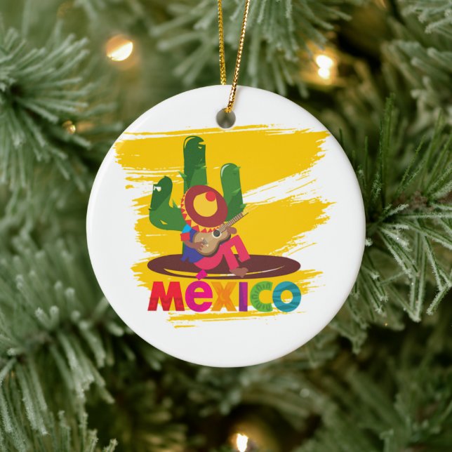 Mariachi Weihnachtsdekoration Keramik Ornament (Baum)
