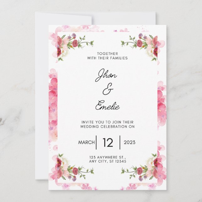 MARIAGE 2023 INVITATION (Devant)