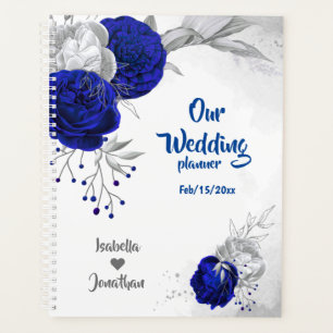 mariage à fleurs bleu royal