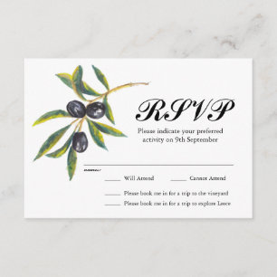 Mariage à la branche d'olivier peint RSVP