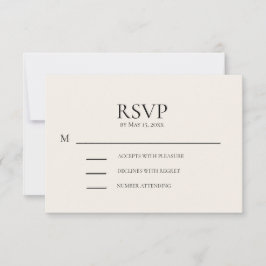 Mariage à la crème rose pâle RSVP