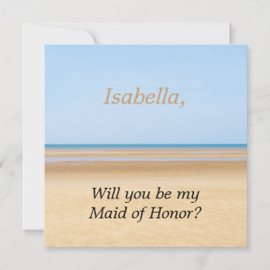 Mariage À La Plage Serez-Vous Ma Carte D'Honneur D