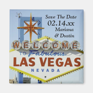 Mariage À Las Vegas Économisez La Date Magnet