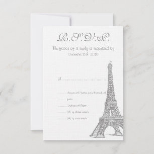Mariage à Paris Carte RSVP
