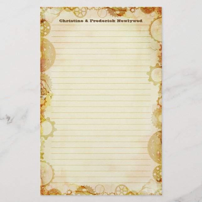 Mariage à vapeur, papeterie (Devant)