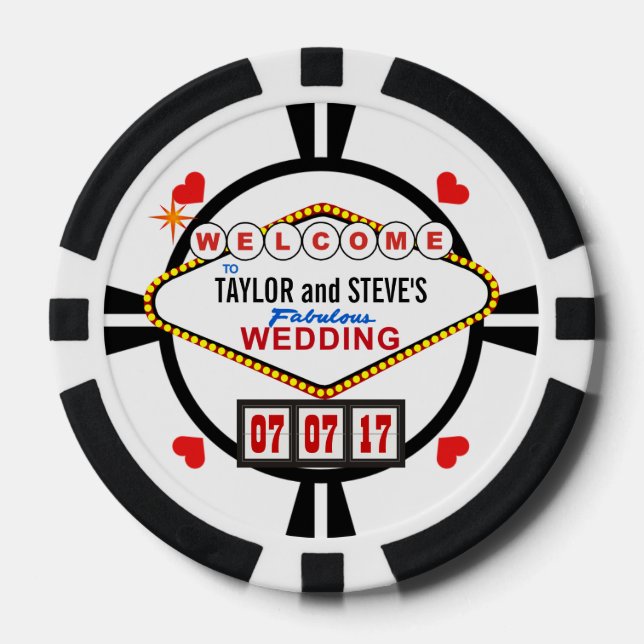 Mariage à Vegas Casino Favoriser les jetons de pok (Recto)