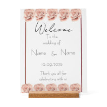 Mariage acrylique rose roses