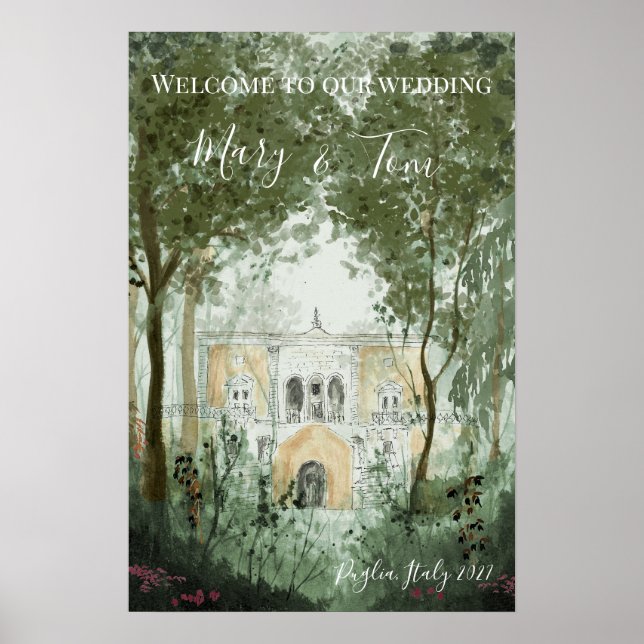 Mariage Affiche de bienvenue Castle Dreams (Devant)