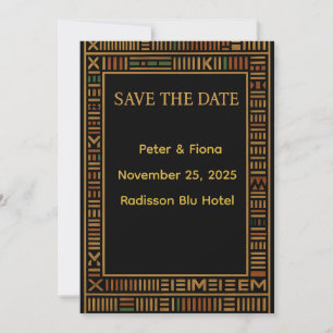 Mariage Africain Gold Kente Enregistrer La Carte D