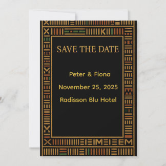 Mariage Africain Gold Kente Enregistrer La Carte D