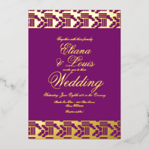 Mariage Africain Marquage Pressing Foil Invitation