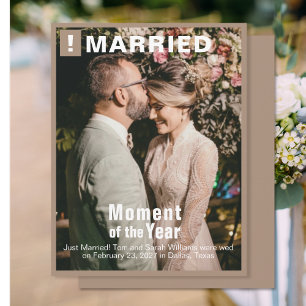 Mariage Ajouter Photo Fun Magazine Carte de couver