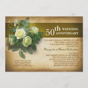 mariage anniversaire belle invitations vintages