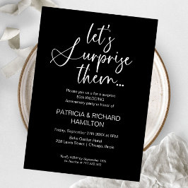 Mariage Anniversaire Invitations à la fête surpris