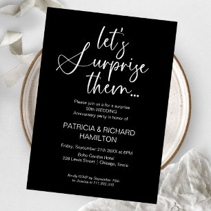 Mariage Anniversaire Invitations à la fête surpris