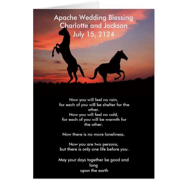 Mariage Apache - Silhouette Bénédiction (Devant)