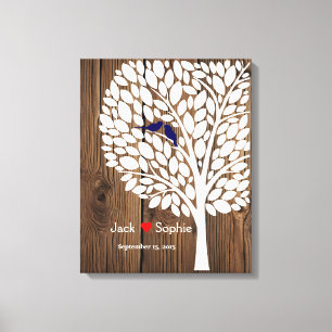 mariage arbre signature livre d'or oiseaux marine 