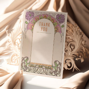 Mariage Art Nouveau Vintage carte de remerciements