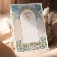 Mariage Art Nouveau Vintage carte de remerciements