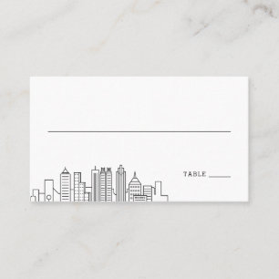 Mariage Atlanta Placer les cartes avant et arriè