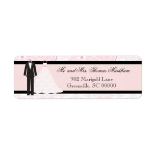 Mariage Attire Étiquettes de adresse personnalisés
