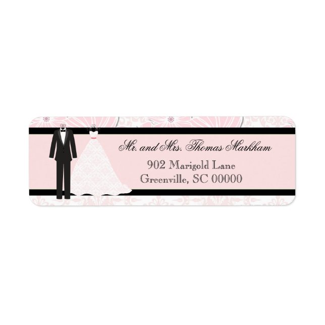 Mariage Attire Étiquettes de adresse personnalisés (Devant)