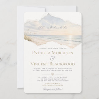 Mariage au bord de la mer Invitation de mariage