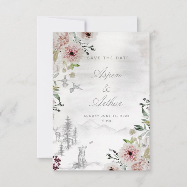 Mariage Aura De La Nature Enregistrer La Carte Dat (Devant)