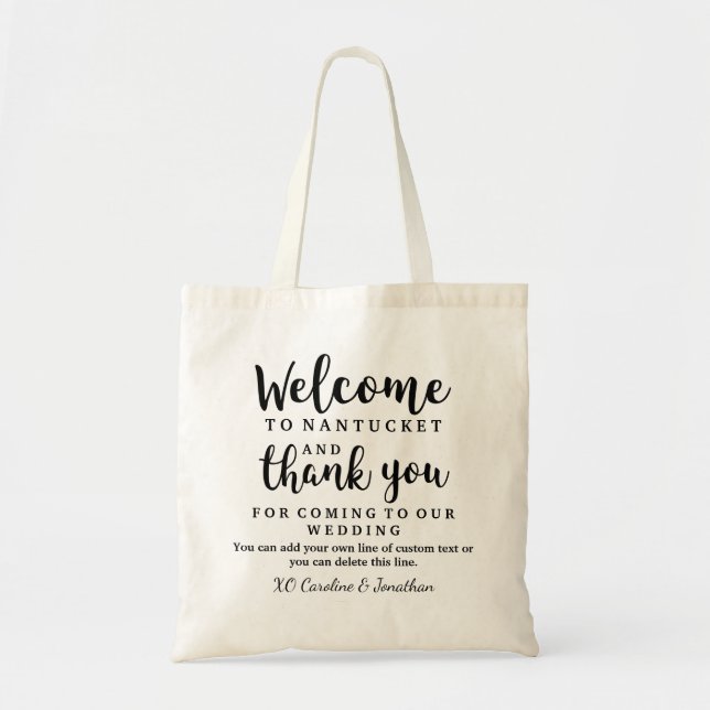 Mariage Bienvenue et Merci Hôtel Sac cadeau (Devant)