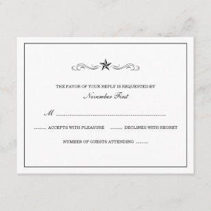 Mariage blanc et noir Occident RSVP