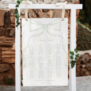 Mariage blanc et vert Sage Carte de siège acryliqu