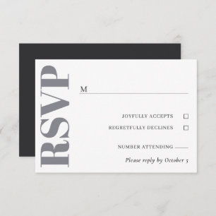 Mariage blanc gris RSVP