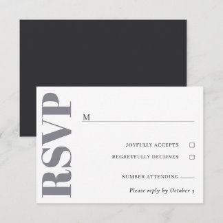 Mariage blanc gris RSVP