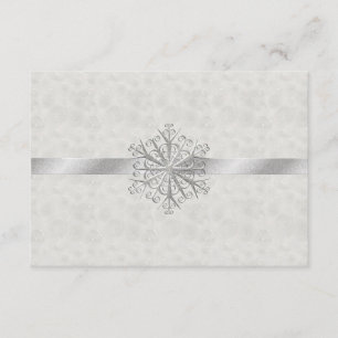 Mariage blanc hiver et Silver Snowflake RSVP